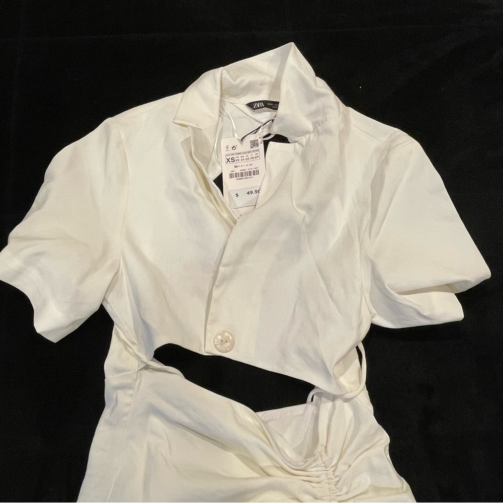 Zara cut out ruched dress